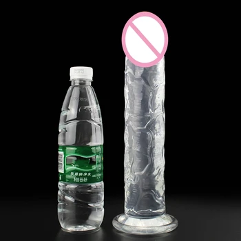 Translucent Soft Jelly Big Dildo Realistic Fake Dick Penis Butt Plug Sex Toys for Woman Men Vagina Anal Massage 6
