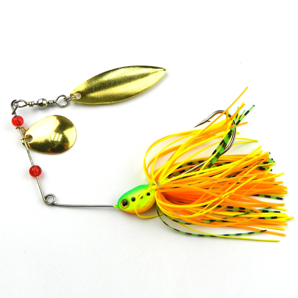 

Outdoor Rotating Simulated With Hook Topwater Freshwater Floating Durable Sequins Beard Metal Fishing Lure