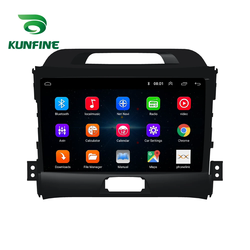Восьмиядерный 1024*600 Android 8 1 автомобильный DVD gps навигатор плеер Deckless стерео для KIA