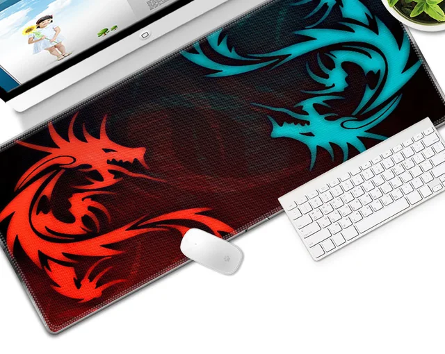 700*300*2 Size Red Dragon Series High Speed Big Mousepad Large Gaming