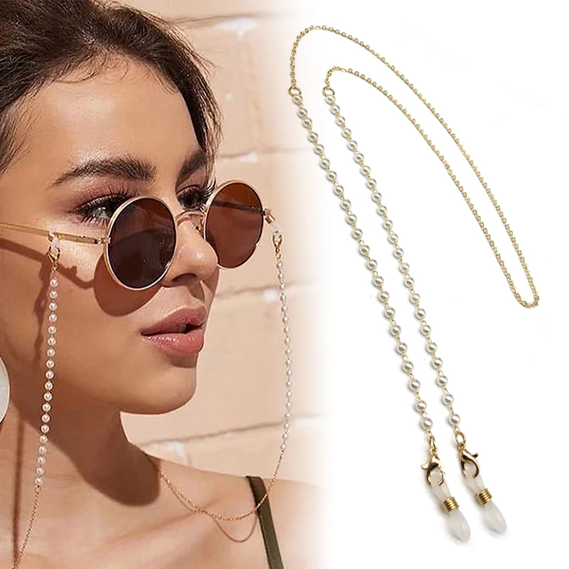 

Vintage Glasses Chain Holder Non-Slip Beaded Eyeglass Chain Necklace Reading Glasses Sunglass Lanyard Retainer for Women d88