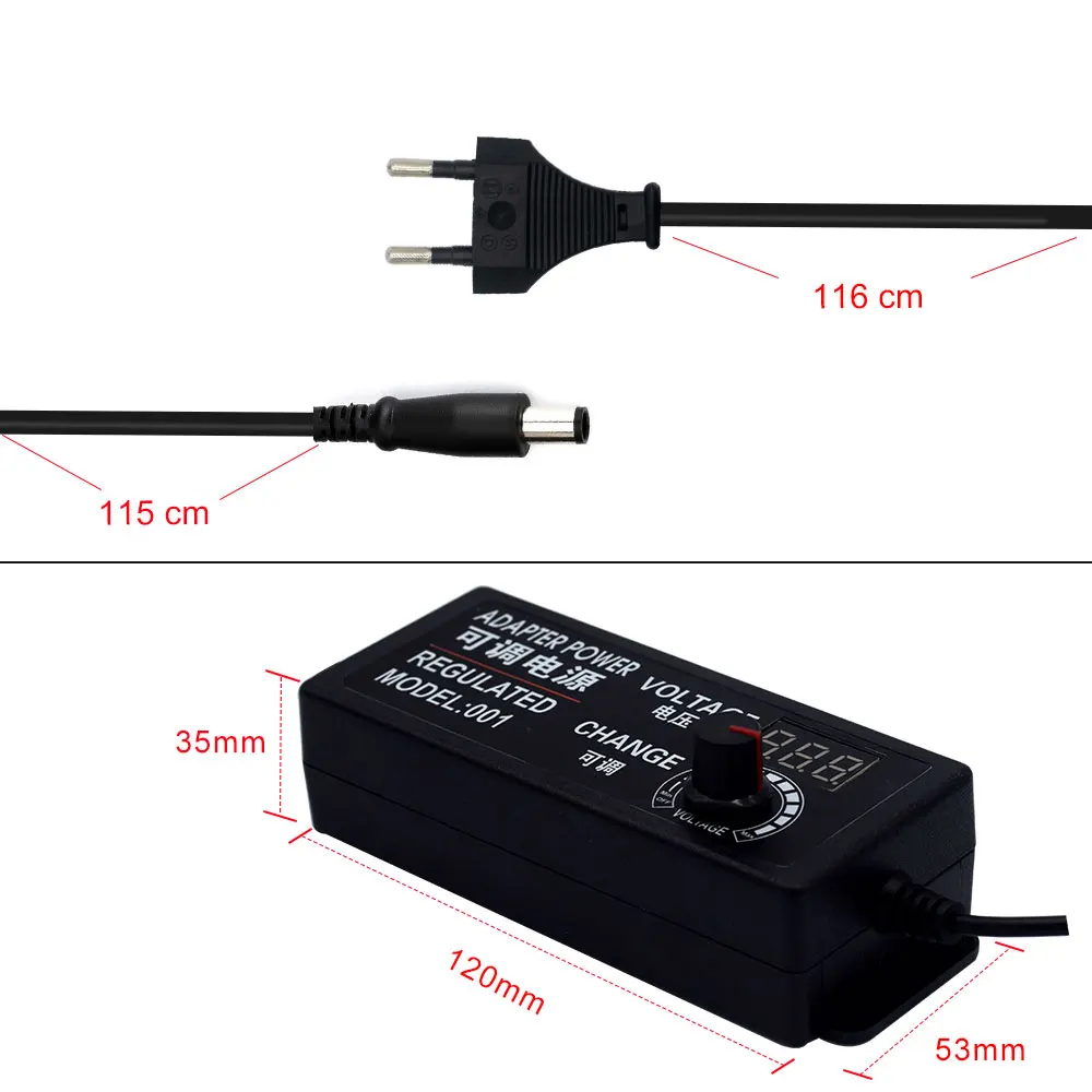 Регулируемый адаптер питания переменного тока в постоянный ток 3 В-12 в 3 в-24 в 9 в-24 в универсальный дисплей экран напряжение Регулируемый источник питания adatpor 3 12 24 В
