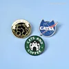 Cats Club Enamel Pin Cat Planet Moon Cafe Paw Badge Custom Kitten Brooches Lapel pin Jeans shirt Bag Cute Animal Jewelry Gift ► Photo 2/6