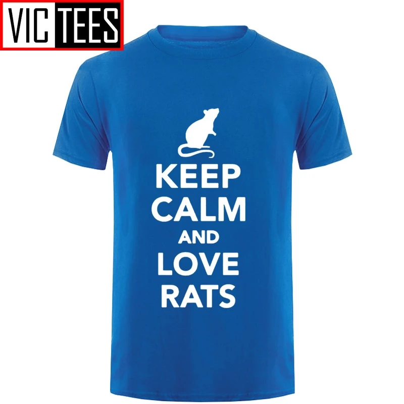 Мужская Повседневная Футболка Keep Calm And Love Rats модная забавная футболка|Футболки| |