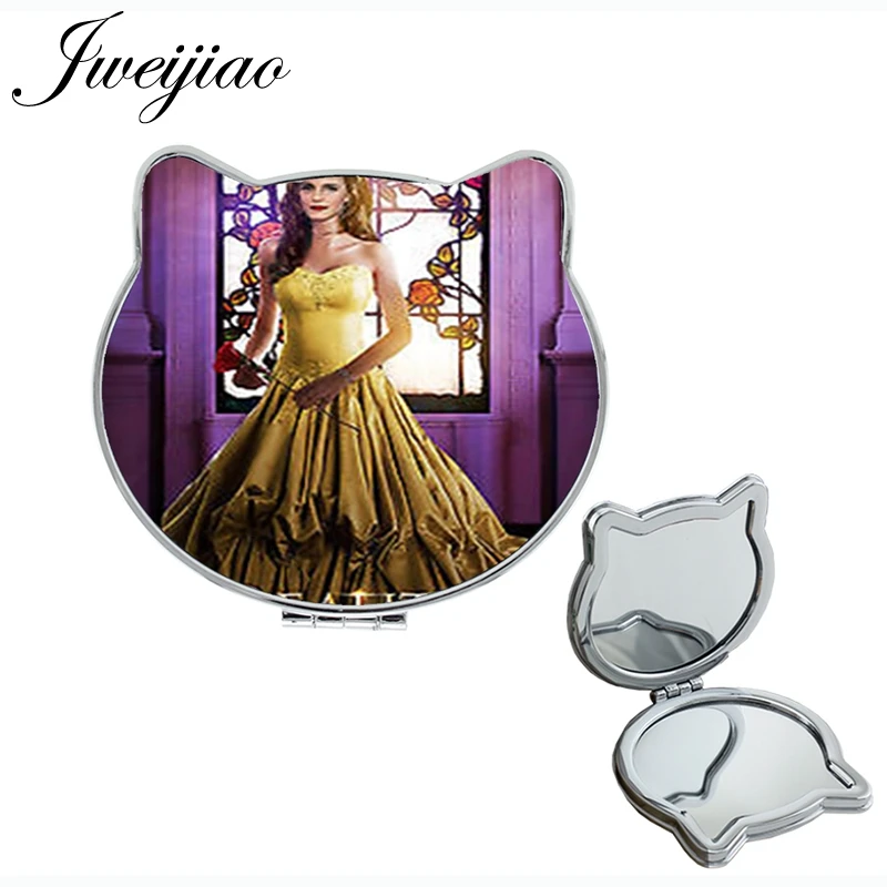 CT12 36 JWEIJIAO rose beauty для девочек в форме кошачьих ушей портативное зеркало винтажное ПУ мультяшное сказочное мини-портмоне зеркало для femme CT12 - Цвет: CT12 36