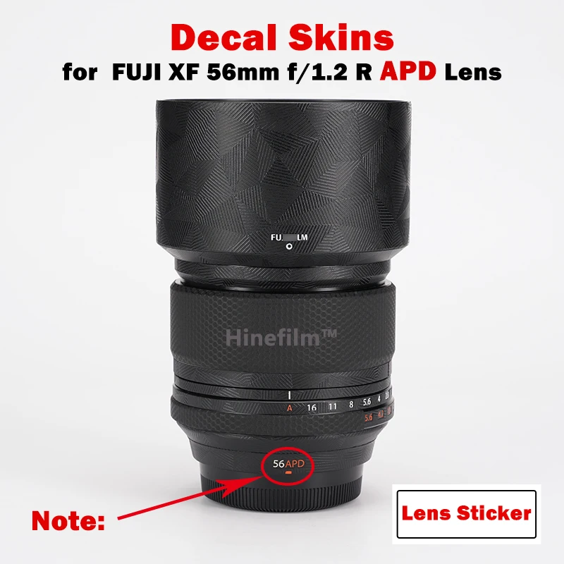 Пленка для объектива fuji XF56F1.2 R APD виниловая пленка FUJI non XF 56 мм f/1 2 защитная крышка