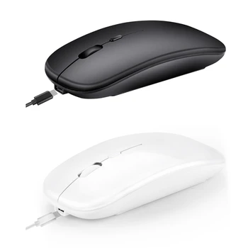 

2 Pcs Wireless Mouse Computer Bluetooth Mouse Silent PC Mouse Rechargeable Ergonomic Mouse 2.4Ghz USB Optical Mice for Laptop PC