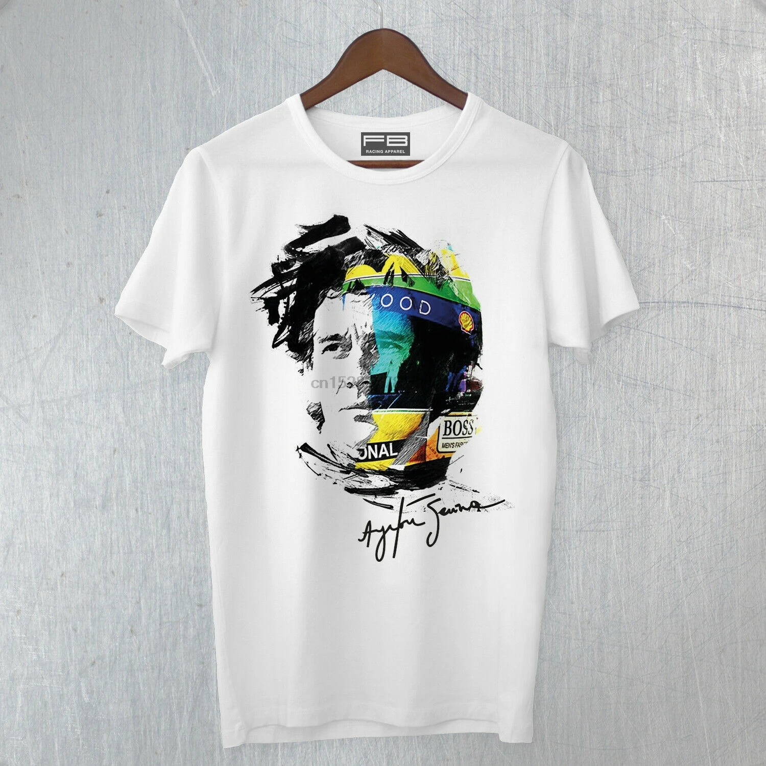 T-Shirt Ayrton Senna Casco Formula One Brasil Legend Driver Pilot Fashion
