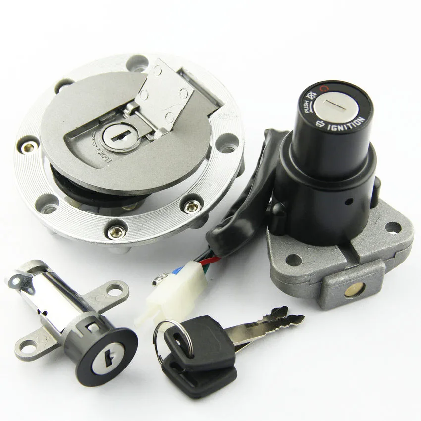 Motorcycle Ignition Switch Fuel Gas Tank Cap Cover Seat Lock Key Set Kit For Yamaha TZR125 TZR150 TZM150 TDM850