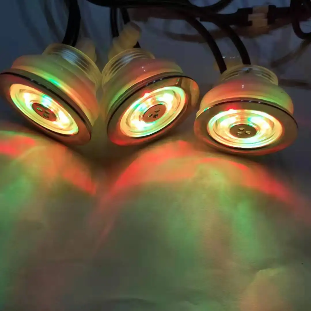 10 шт. водонепроницаемая светодиодная лента RGB светодиодный подводный воздуха лампа-самолет гидромассажная Ванна пневматический jet светодиодный свет с 1 ручной регулятор освещения и 1 адаптер для ПК
