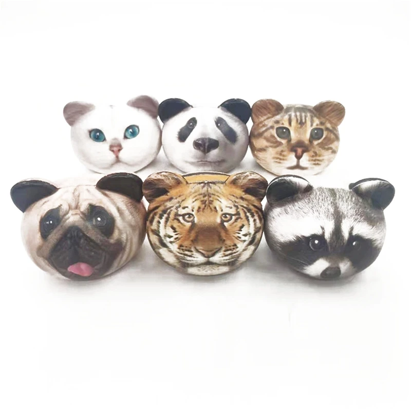 

Animal Head Toy With Simulated Pattern Squish Squeeze Toy Stress Relief Kids Gift