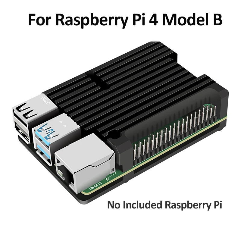 Алюминиевый защитный чехол Aokin для Raspberry Pi 4 Model B металлический корпус с ЧПУ