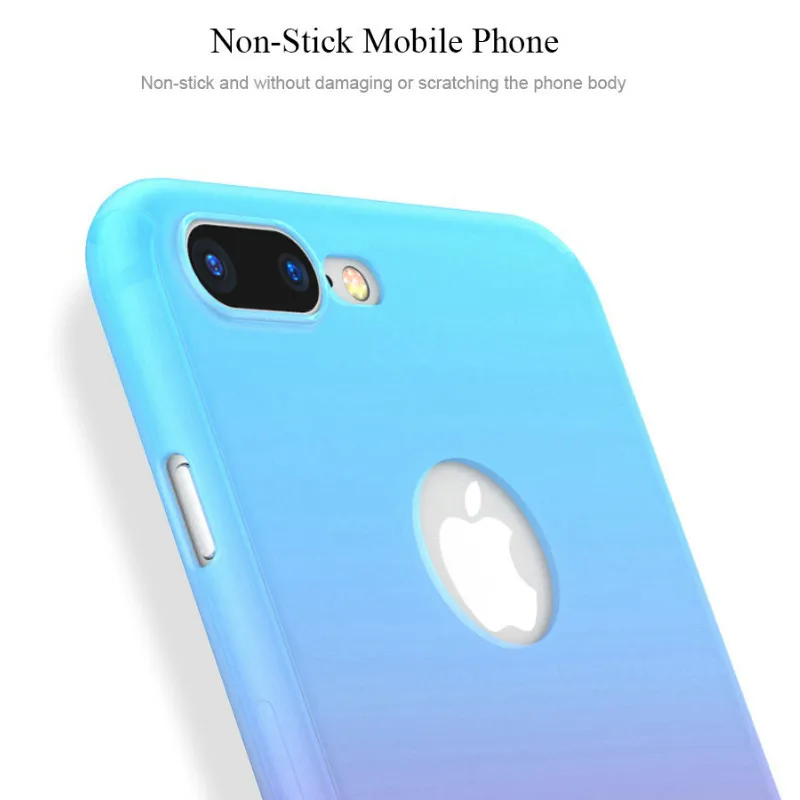 Чехол для iPhone 7, 6 S, 6, 360 градусов, с полным покрытием, градиентный, карамельный цвет, чехол для девочек, чехол для iPhone 7, 6s, 6 Plus, чехол