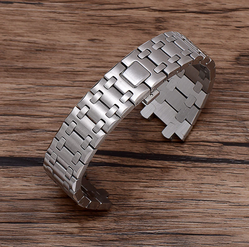 28 мм из нержавеющей стали серебряный для Audemars и Piguet ремешок для наручных часов мужской Тал браслет высококачественный для мужчин t застежка