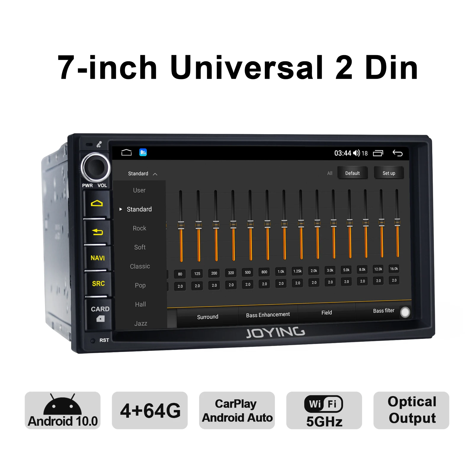JOYING 2 din car radio GPS Navigation video stereo player 4G RAM 64GB RAM 7 inch head unit Android 10.0 with Carplay Fast Boot