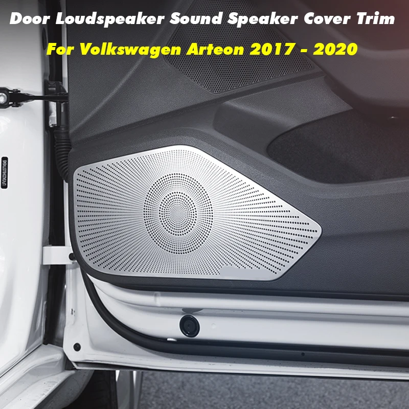 Per Vw Volkswagen Arteon 2017 2018 2019 2020 Altoparlante Per Portiera Dell'Auto Sound Chrome Speaker Cover Trim Frame Sticker Interior