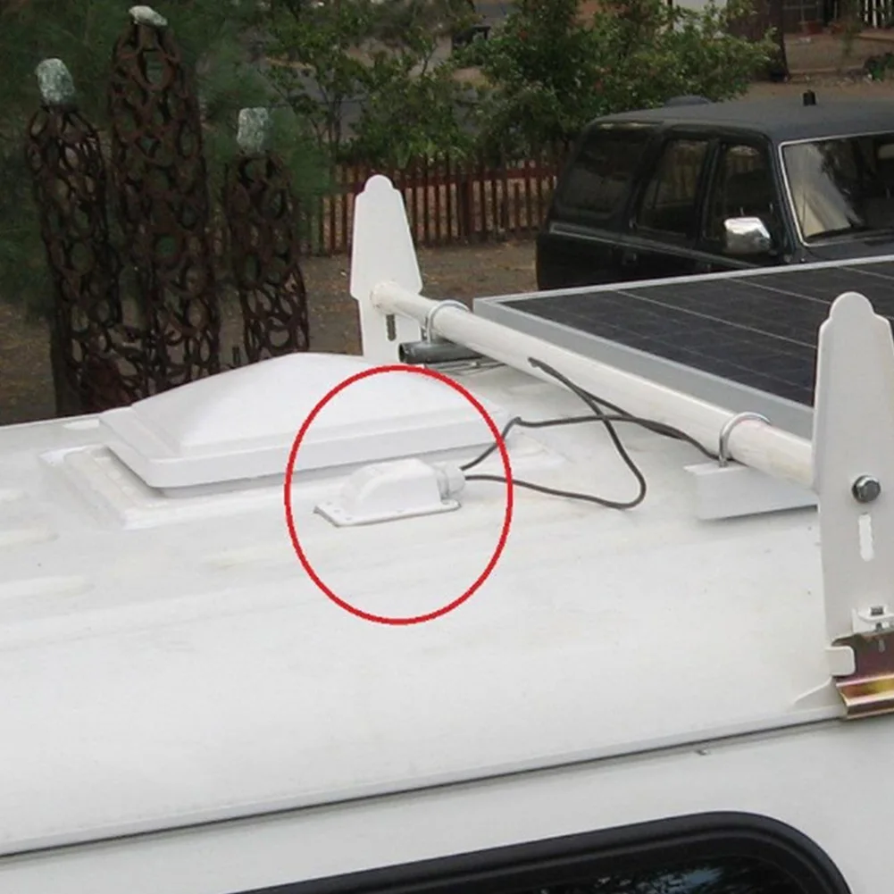 Sedensy Cable Gland UV Resistant Single Hole Entry Roof Caravans Spoiler Panel Solar Panels Motorhomes Boats Waterproof Plate Mount 
