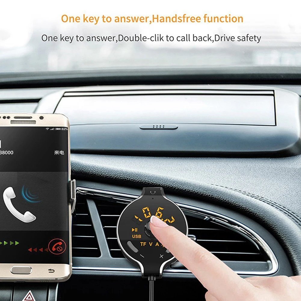 Зарядное устройство беспроводной многофункциональный USB Bluetooth автомобильные принадлежности MP3-плеер fm-передатчик громкой связи универсальная музыка