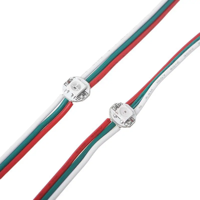 WS2812b 5V 5050 Патч маленькая круглая пластина встроенный IC полноцветный соединительный провод маленькая круглая пластина SK6812