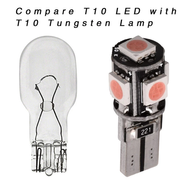 Набор светодиодный светильник на танкетке 10 шт. Canbus T10-5050-5SMD Сменные аксессуары супер яркий