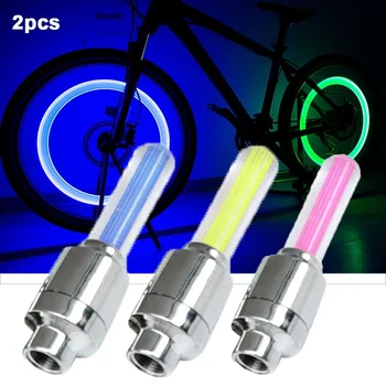 

2 Pcs/set Wheel Air Valve Cap Decor Light Car Motorcycle Bike Tire LED Lamp Tyre Decoration