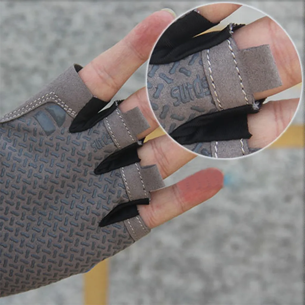 Outdoor Sport Gloves Unisex Winter Autumn WindProof Keep Warm Riding Cloth Half Finger Non-Slip Shock Gloves Guantes Invierno