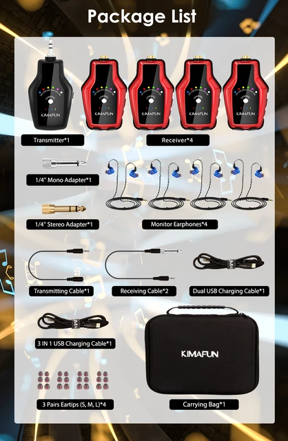 Sistema Monitoraggio Wireless In-Ear - Trasmettitore E Ricevitore 2,4GHz | Per Live E Studio - Foto 4