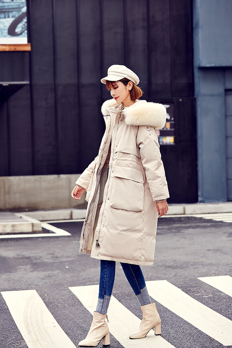 White duck down padded long down jacket women Winter Duck Down Jacket Women long Coat Warm Thick Female Clothes High Quality