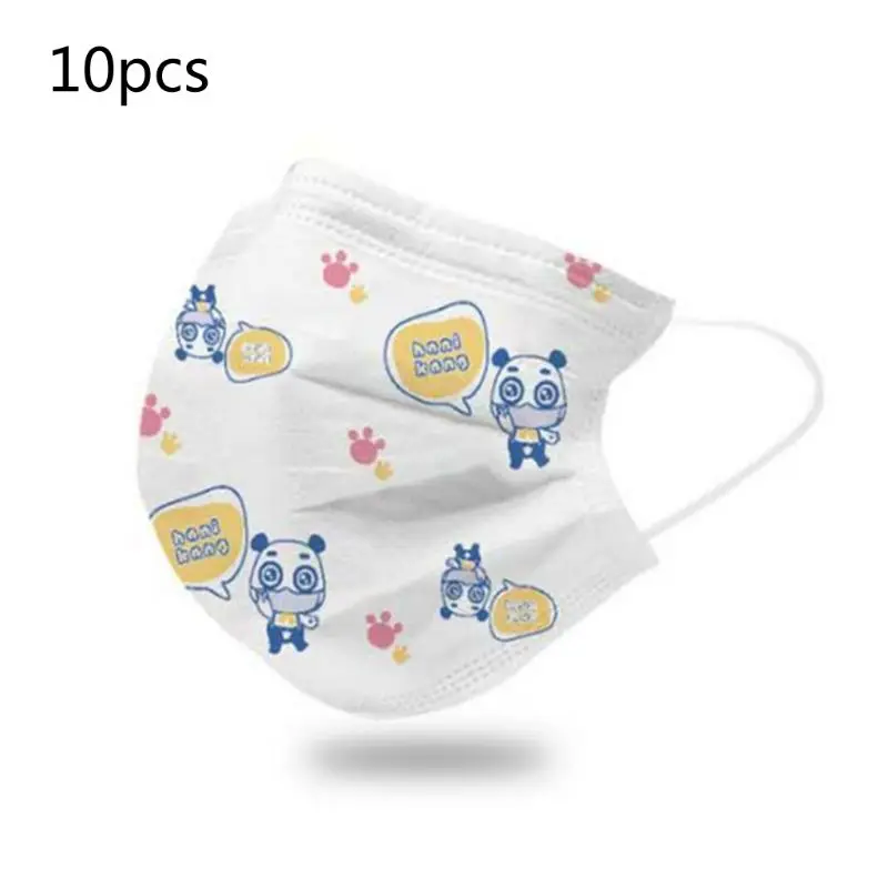 

10Pcs/Set Kids Disposable Dustproof Mouth Mask Cartoon Bear Anti-Fog Face Cover