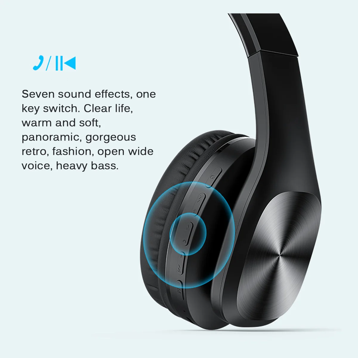 Складные Игровые наушники с bluetooth 5,0, 2,1 стерео звук, беспроводные наушники с шумоподавлением, 7 звуковых эффектов, игровая гарнитура
