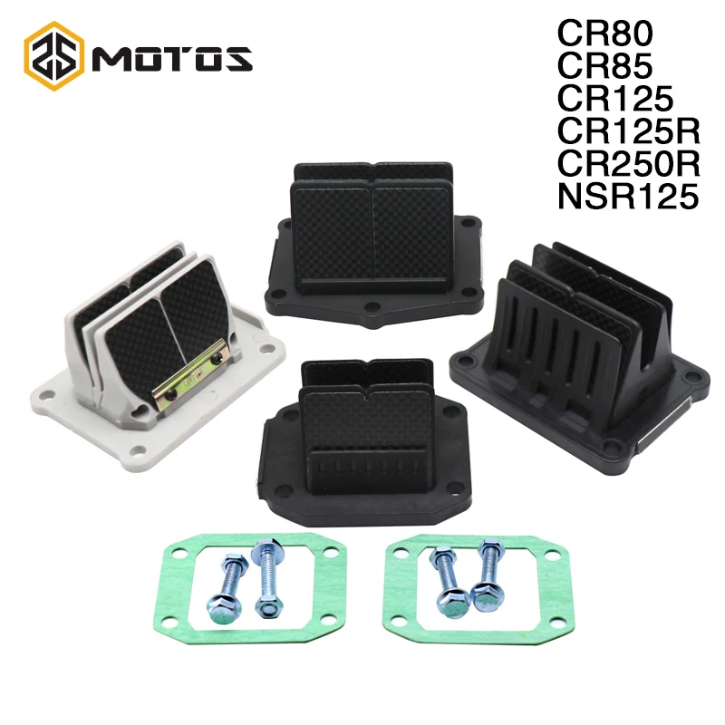 

Набор герконовых клапанов ZS v4r5000 V305A CR125R V381S, V-Force 4R, блочный Впускной тростниковый клапан из углеродного волокна для Honda CR