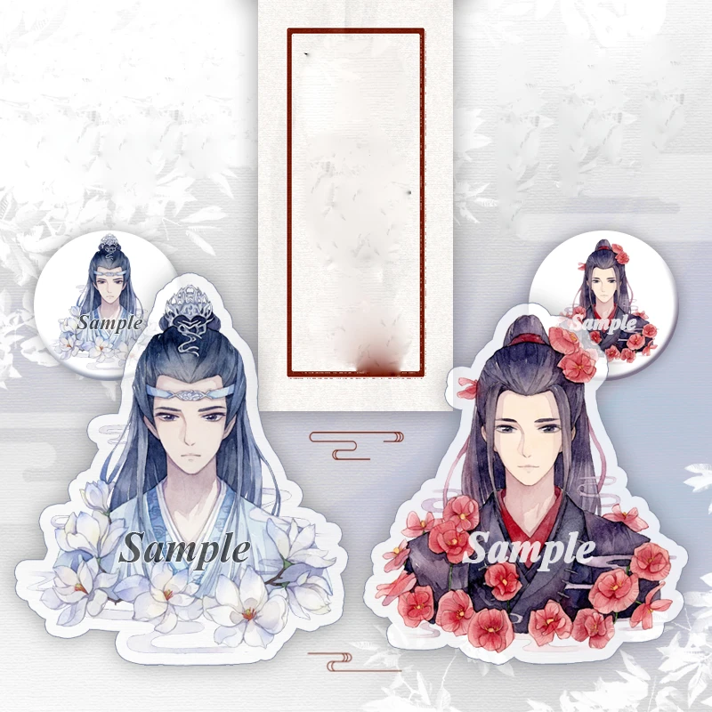 Grandmaster of Demonic Cultivation Lan Wangji Wei Wuxian Печатный кулон брелок значок брошь булавка для сумки декор брелок