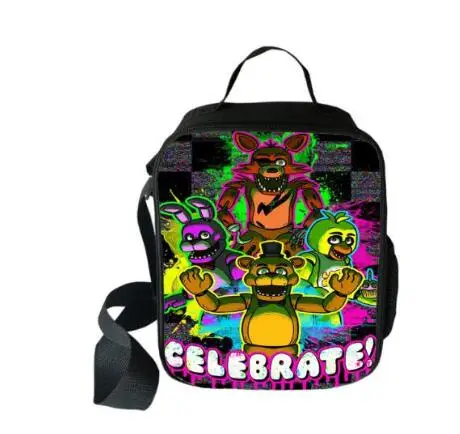 Аниме Five Nights at Freddy's сумка для обеда многоразовая Изолированная Термосумка Женская Мужская Студенческая сумка для еды многофункциональные сумки - Цвет: picture color