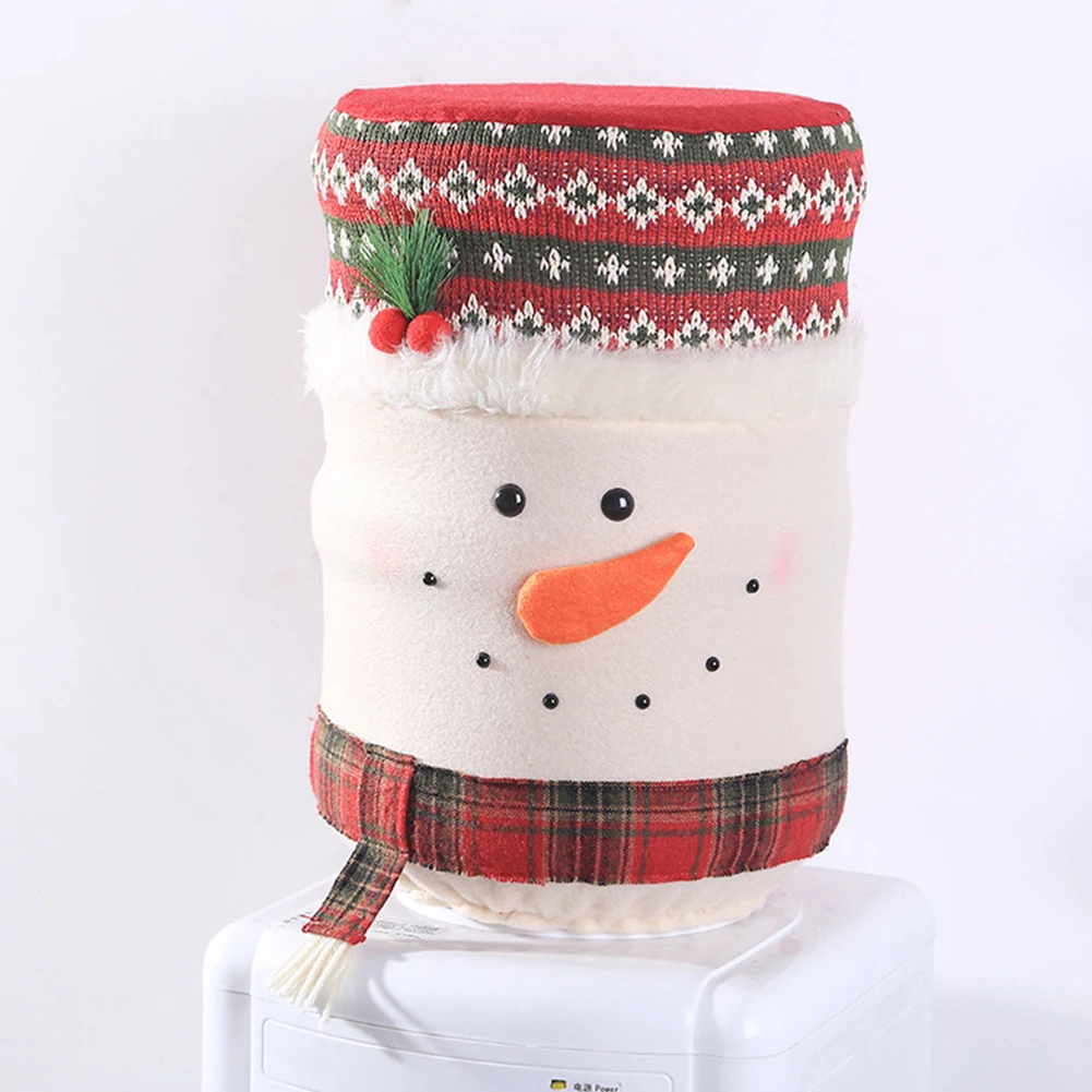 1 шт. Рождественский лось снеговик дизайн диспенсер для воды пылезащитный чехол внешнее покрытие контейнер бутылка пылезащитный чехол милые рождественские украшения