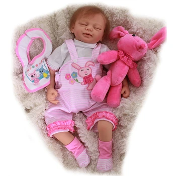 

NPK Soft Real Touch 20 Inches Solid Silicone Doll Reborn Bebe Doll Cloth Body Baby Dolls Toddle Girls Toys Realistic Dolls Kids
