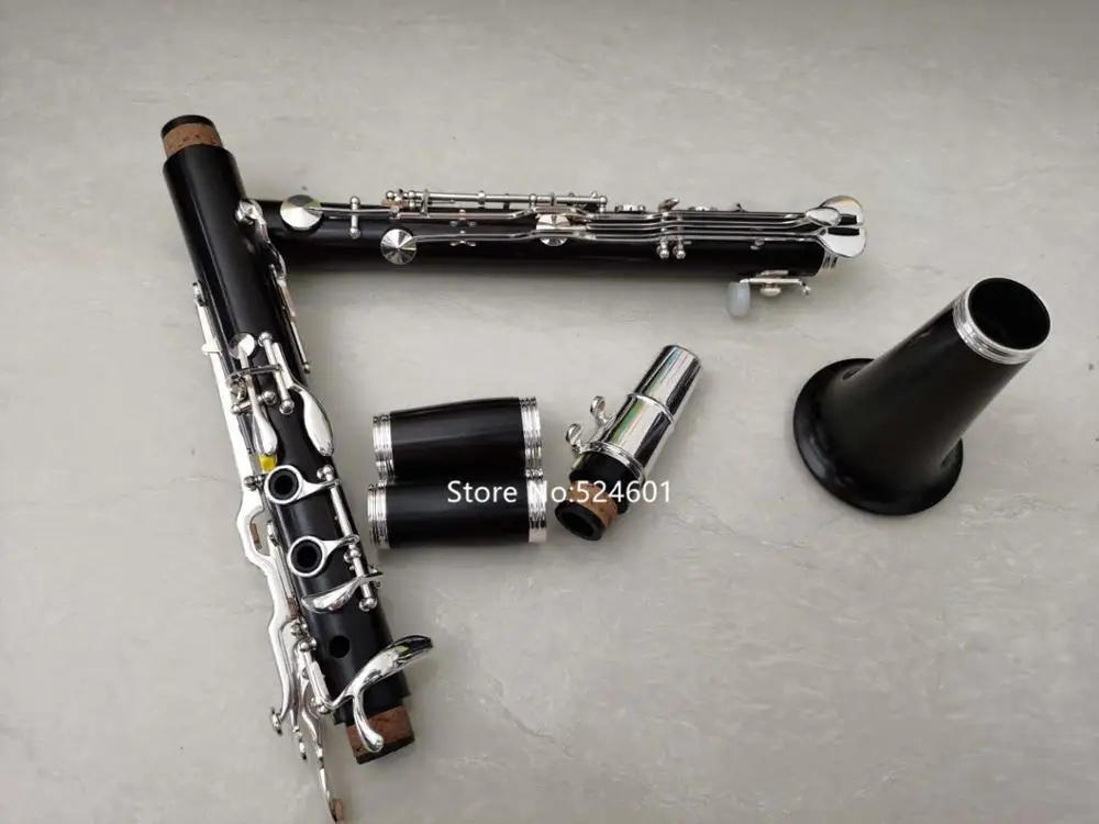 Hot Selling Clarinet 18 Keys G Tune Ebony Wood Black Silver key Musical instrument With Case Freeing