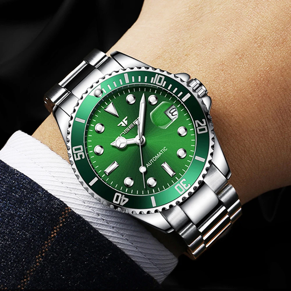 Men Mechanical Watches Top Brand Luxury Steel Wristwatch Male Clock Tourbillon Relogio Masculino hot Watch Automatic Watch