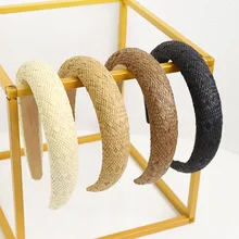 

1 PC Wide- brimmed fabric autumn/winter hairband Straw Styling Woman Accessories with Padded Headwear for Girl