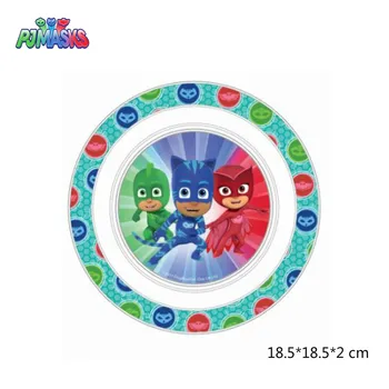 

Pj Masks PP Children's Tableware Cartoon Anti-fall Eco-Friendly Tablewares Round Plate Fruit Tray Snack Tray 18.5*18.5*2 cm