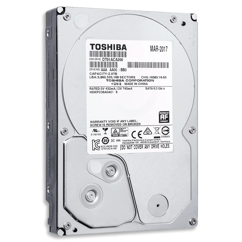 TOSHIBA HDD 2 ТБ ЖЕСТКИЙ ДИСК ВНУТРЕННИЙ HD 2t 7200 об/мин 64M Кэш 3 5 &quotSATA III для настольных ПК