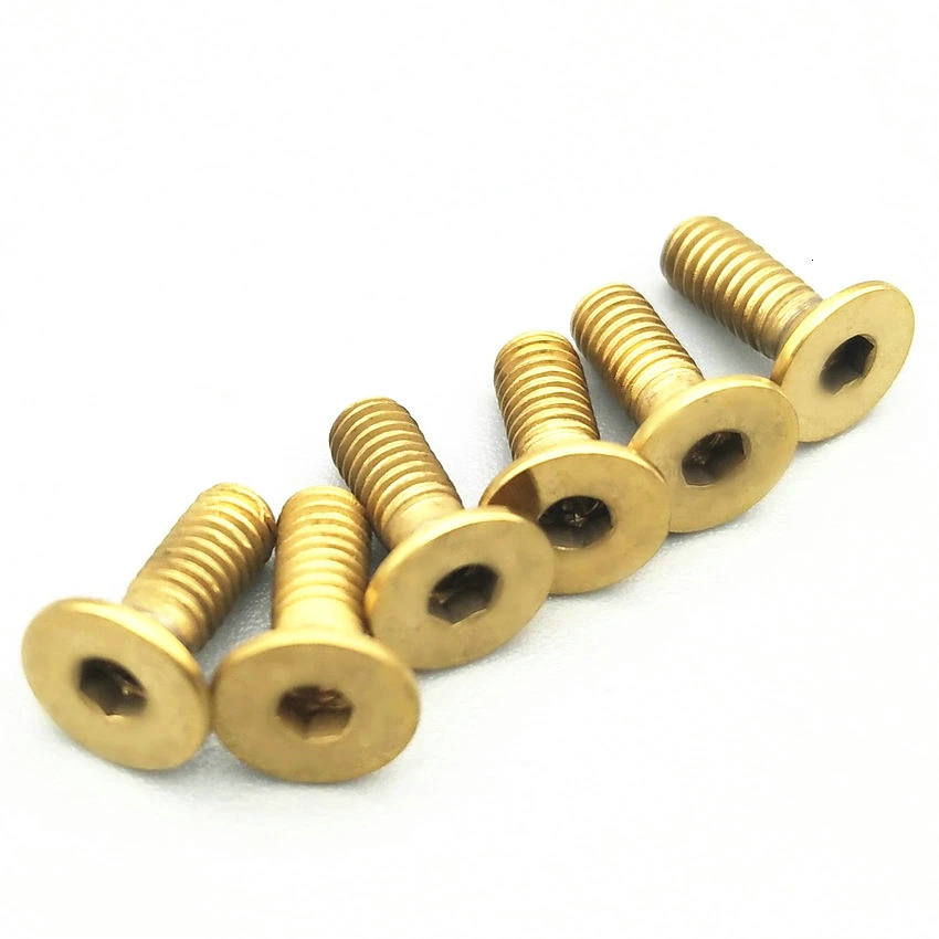 M3X8mm Titanium bolts countersunk Gold color  (2)