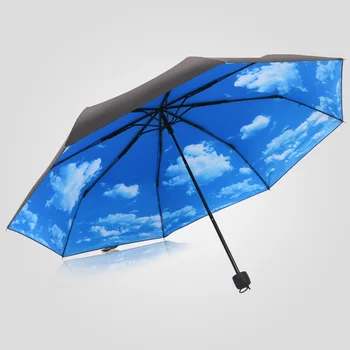 

Uv Protection Automatic Umbrella Windproof Fashion Folding Black Coating Ladies Umbrella Creative Portable Home Umbrella MM60YS