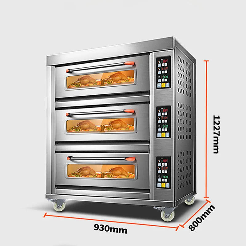 Commercial Electric oven 1200w barbecue baking oven 3 layers Electric oven  baking bread cake bread Pizza machine FKB-3