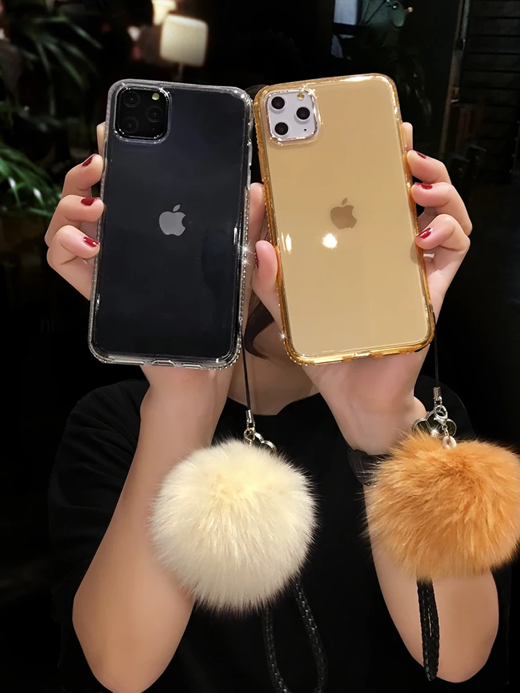 Ультратонкий чехол для телефона iPhone 11 Pro XR XS MAX X 8 7 6 6s Plus силиконовый с кроличьим