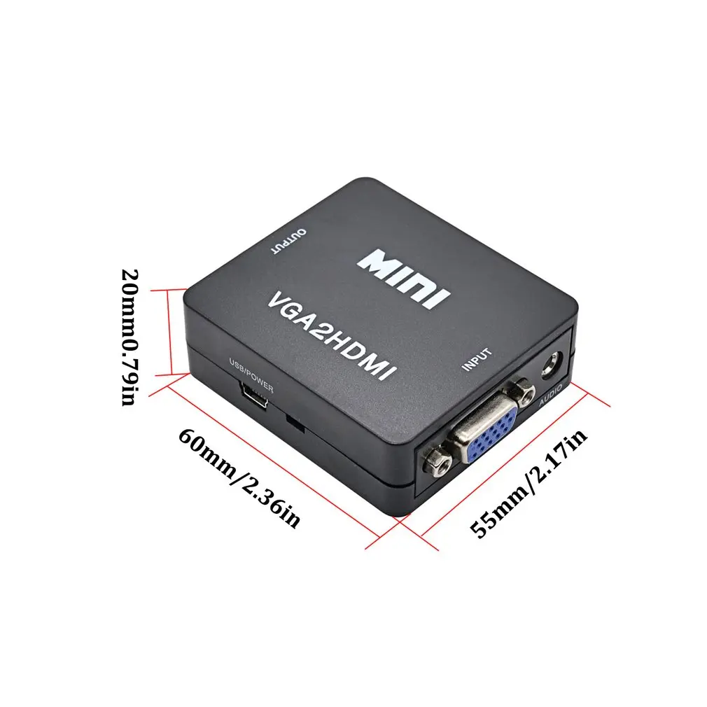 HD 1080P мини HDMI к VGA конвертер с аудио HDMI2VGA видео коробка адаптер для Xbox360 ПК DVD PS3 PS4