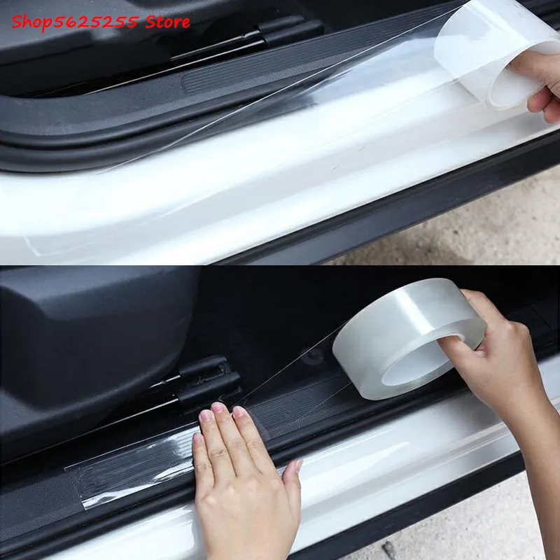 For Toyota Land Cruiser Prado LC200 LC150 2018 2019 2021 Door Sill Strip Anti-stepping Bumper Invisible Transparent Protector | Автомобили
