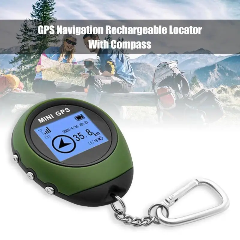 Мини gps-приемник навигационный локатор искатель USB Перезаряжаемый с компасом супер-длительный режим ожидания без подключаемой карты назначения