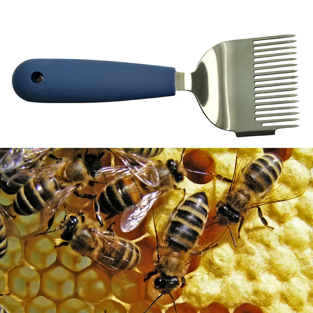 Нержавеющая сталь Портативный разворачивающая Вилка Нож-скребок для пчеловодов сельское хозяйство инструмент пчеловода прямые иглы Мёд гребень практичный сад