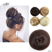 Xuanguang натуральный шиньон, шиньон, синтеtico borracha banda donut dois pente de plasstico fantasil raspido coque cabelo coque