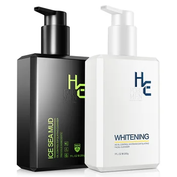 

H & E men's morning and evening facial cleanser suit oil control acne removing blackhead whitening and bright spot cleanser 400g